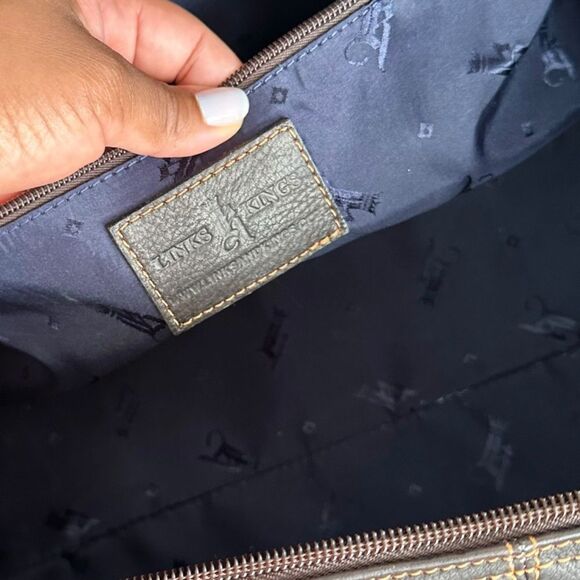 Links & Kings Leather Club Duffel Bag Brown Cafe - Picture 11 of 16